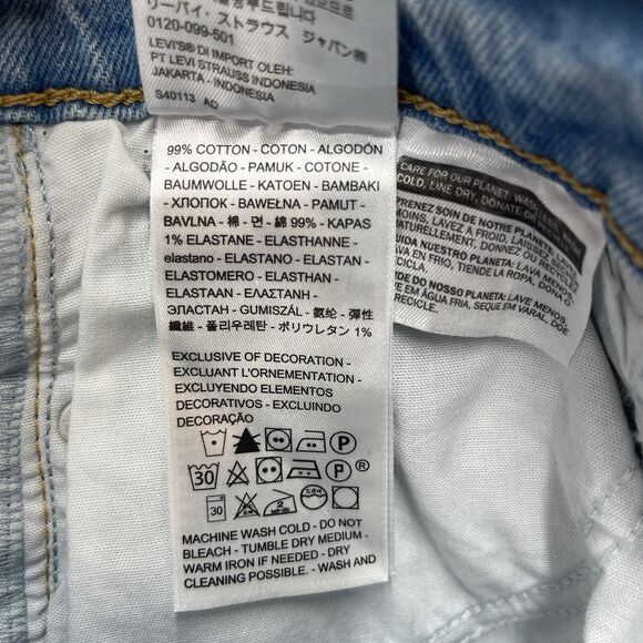 Levi’s Wedgie Jeans Women's 25x28 Blue Straight High Rise Preppy American Denim - Picture 6 of 14